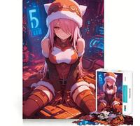 Rompecabezas de 1000 Piezas de una Chica Anime en un Entorno futurista para Adolescentes Diversión,tamaño Uniforme,Piezas precisas,Actividad Relajante para Grupos en Interiores (38x26cm)