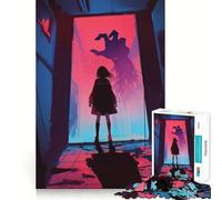 Rompecabezas de 1000 Piezas de una Chica Anime Frente a una Mano Gigante Juego de Memoria Mental Cierre Seguro sin Piezas Sueltas Ideal para Viajar Juego para ejercitar la Mente