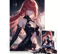 Rompecabezas de 1000 Piezas de una Chica Anime Pelirroja para Adultos, Juguete de lógica Fina, Tiempo Libre, Arte de Bordes limpios, Coleccionable (38x52cm)