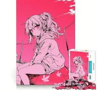 Rompecabezas de 1000 Piezas de una Chica Anime sobre una Pelota Juego de Habilidad Mental Ajuste Estable Sin Piezas Que se muevan Un pasatiempo Divertido para Fines de Semana Largos (38x26cm)