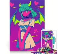Rompecabezas de 1000 Piezas de una Chica Diablo de Anime con alas para Adolescentes Juego Que estimula el Cerebro Encaja Perfectamente sin Huecos Actividad Relajante para Grupos en Interiores