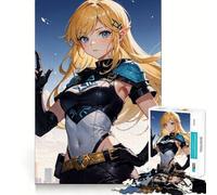 Rompecabezas de 1000 Piezas de una Chica elfa de Anime para Adolescentes,Juego de concentración Mental,Corte de precisión,Bordes Suaves,Juego para Rellenar Calcetines navideños (38x26cm)