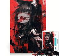 Rompecabezas de 1000 Piezas de una Chica Gato de Anime Vampiro para Adultos Juego de Habilidad Mental Corte láser para un Ajuste Actividad gratificante para días lluviosos (38x52cm)