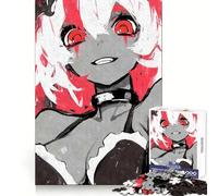 Rompecabezas de 1000 Piezas de una Chica Payaso de Anime con Ojos Rojos para Adolescentes Actividad de Ocio Que estimula el Pensamiento Claro Encaje Firme Regalo Ideal (38x52cm)
