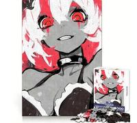 Rompecabezas de 1000 Piezas de una Chica Payaso de Anime con Ojos Rojos para Adolescentes Ideal para desarrollar la Memoria y Pasar un rato entretenido Bordes definidos