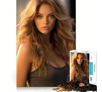 Rompecabezas de 1000 Piezas de una Chica Rubia Sexy para Adultos, Juguete de lógica Mental, antiestrés, Corte Firme, Regalo increíble 38x52cm