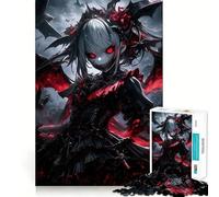 Rompecabezas de 1000 Piezas de una Chica Vampiro murciélago Estilo Anime Juguete Creativo con Cierre Seguro,sin Piezas Sueltas Actividad para Compartir en Familia (50x75cm)