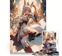 Rompecabezas de 1000 Piezas de una Chica Zorro Blanca Estilo Anime para Adolescentes Entrenamiento Inteligente Pasatiempo Acogedor Corte Impecable Sorpresa de cumpleaños (50x75cm)