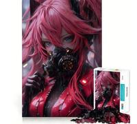 Rompecabezas de 1000 Piezas de una guerrera con máscara de Gas para Adolescentes Actividad Divertida para estimular la Mente de Alta precisión Ideal para Relajarse y desconectar (50x75cm)