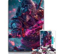 Rompecabezas de 1000 Piezas de una guerrera Japonesa para Adolescentes Diversión Familiar Ideal para Regalar a Toda la Familia (50x75cm)