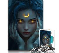 Rompecabezas de 1000 Piezas de una Hermosa Chica de Anime con Luna para Adultos y Adolescentes Diversión para armar en casa, Regalo de cumpleaños o de Viaje, 38x26cm