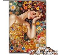 Rompecabezas de 1000 Piezas de una Hermosa Mujer durmiendo, de Madera, 50x75cm, un desafiante Rompecabezas para la Mente y un Juguete Relajante para Adolescentes