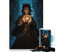 Rompecabezas de 1000 Piezas de una misteriosa hechicera Steampunk para Adolescentes Juguete Inteligente y Divertido Arte Coleccionable de Corte nítido (38x52cm)