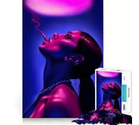 Rompecabezas de 1000 Piezas de una Mujer fumando un Cigarrillo, Ideal para Adolescentes Juguete de lógica Clara, fácil de Usar Tiempo Libre Regalo de cumpleaños 38x26cm
