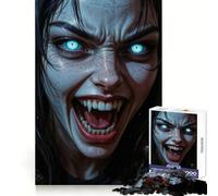 Rompecabezas de 1000 Piezas de una Mujer Vampiro con Ojos Brillantes para Adolescentes Estimula la Memoria cognitiva Ideal para Relajarse Corte preciso (38x26cm)