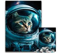 Rompecabezas de 1000 Piezas de Una odisea Espacial Felina Rompecabezas difícil para Adultos Navidad Halloween Pascua Año Nuevo 1000 Piezas (75 x 50 cm)