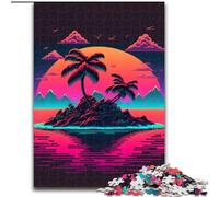 Rompecabezas de 1000 Piezas de una pequeña Isla Tropical de Madera para Adultos, Obra de Arte, decoración, Juguete de Inteligencia para Juegos Familiares en Interiores (tamaño 26x38cm)