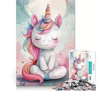 Rompecabezas de 1000 Piezas de Unicornio bebé,Lindo,preciso,Divertido,cognitivo,para Jugar a Pasar el Tiempo,Divertido,para cumpleaños,artístico,para Jugar (50x75cm)