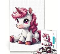 Rompecabezas de 1000 Piezas de Unicornio bebé,Lindo,preciso,Divertido,cognitivo,para Jugar a Pasar el Tiempo,Divertido,para cumpleaños,artístico,para Jugar (38x52cm)