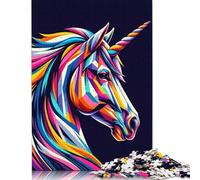 Rompecabezas de 1000 Piezas de Unicornio WPAP Pop Art para Adultos, Rompecabezas de Papel, Juguete Educativo para aliviar el estrés, 38 x 26 cm (1000 Piezas)