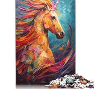 Rompecabezas de 1000 Piezas de Unicornios, Rompecabezas de dificultad Alta, Juego Educativo, Juguete para decoración Familiar (75 x 50 cm)