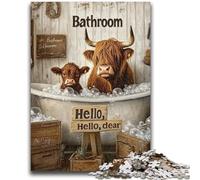 Rompecabezas de 1000 Piezas de Vaca de Las Tierras Altas, Juego Educativo, desafío, Juguete, decoración de Pared, cumpleaños y Navidad, 26x38cm