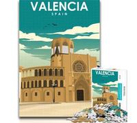 Rompecabezas de 1000 Piezas de Valencia,España,Arte de Viaje,Rompecabezas de 1000 Piezas para Adultos y Adolescentes,para Juego Educativo,desafío,Juguete,colección de Artistas,Bellas Artes,26x38cm