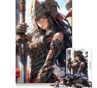Rompecabezas de 1000 Piezas de Valkyrie Warrior Girl para Adolescentes Ideal para Relajarse, divertirse y Disfrutar del Tiempo Libre Temporada (38x26cm)