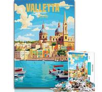 Rompecabezas de 1000 Piezas de Valletta, Malta, para Adultos, Regalo, Juguete Educativo Intelectual descompresor, Gran Regalo y Juguetes, 50x75cm