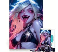 Rompecabezas de 1000 Piezas de Vampiros,Elfos y Adolescentes Juego de Memoria Mental Cierre Seguro Sin Piezas Sueltas Ideal para Viajar Juego para ejercitar la Mente (50x75cm)