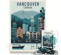 Rompecabezas de 1000 Piezas de Vancouver, Canadá Diseño Limpio y Decorativo Juego para ejercitar la Mente Regalo Ideal para Relajarse y Disfrutar en cumpleaños (38x26cm)