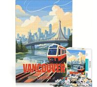 Rompecabezas de 1000 Piezas de Vancouver Canadá Juego Familiar Divertido y con Humor cumpleaños y Navidad 38x52cm