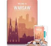 Rompecabezas de 1000 Piezas de Varsovia, Polonia, para Adultos y Adolescentes, Ideal para el Desarrollo de la Inteligencia, Juguetes adictivos para la decoración del hogar, 50x75cm