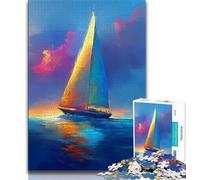 Rompecabezas de 1000 Piezas de velero Colorido para Adultos 1000 Piezas para Entrenar tu Cerebro y Tus Manos Regalo de cumpleaños (50x75cm)