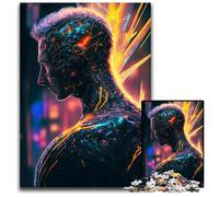 Rompecabezas de 1000 Piezas de Viajero en el Tiempo Futurista para Adultos, Regalo para el Desafío Mental, Actividad Educativa para Adolescentes, 26x38cm/10,23x14,96 Pulgadas