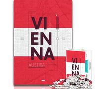 Rompecabezas de 1000 Piezas de Viena, Austria, para Adultos, Juego desafiante y Familiar, decoración de Pared, cumpleaños y Navidad, 38x26cm