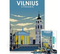 Rompecabezas de 1000 Piezas de Vilna Lituania Ideal para Viajes con un diseño Impecable un desafío Mental artístico un Juego Divertido para el Tiempo Libre cumpleaños