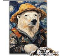 Rompecabezas de 1000 Piezas de Vincent Van Gogh: Oso Polar. 1000 Piezas para Adultos, Nivel Principiante, Ideal para cumpleaños y Regalos navideños (tamaño 26x38cm).