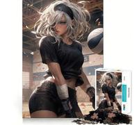 Rompecabezas de 1000 Piezas de Voleibol Universitario de Anime para Adolescentes Diversión,tamaño Uniforme,Piezas precisas,Actividad grupal Relajante para Interiores (50x75cm)