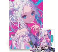 Rompecabezas de 1000 Piezas de Waifu Anime Girl Entrenamiento Cerebral Divertido Encaje Huecos Actividad para Compartir con Seres Queridos (38x26cm)