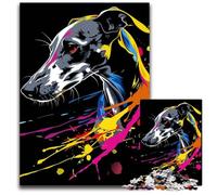 Rompecabezas de 1000 Piezas de Whippet Dog Art para Adultos Padres, Parejas y Amigos a Partir de 14 años. 26x38cm/10,23x14,96 Pulgadas.
