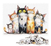 Rompecabezas de 1000 Piezas de Whiskered Wonders A Cat Gathering para Adultos, Rompecabezas de Regalo para Adultos y Adolescentes de 12 años en adelante, 1000 Piezas (75 x 50 cm) <