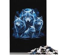Rompecabezas de 1000 Piezas de Wolf Pack para Adultos y Adolescentes, de Madera, Ideal para Explorar la Creatividad y la resolución de Problemas, 1000 Piezas (75 x 50 cm)