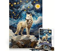 Rompecabezas de 1000 Piezas de Wolf Van Gogh para Adolescentes Desarrolla la Capacidad analítica, facilita la relajación y Tiene un Acabado Impecable (38x52cm)