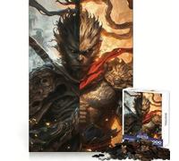 Rompecabezas de 1000 Piezas de Wukong de Black Myth para Adultos Estimula la Memoria y Permite Disfrutar de Momentos tranquilos y Seguros Un Regalo estupendo (50x75cm)