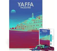 Rompecabezas de 1000 Piezas de Yaffa Palestine Design Art para Adultos Piensa,Entrena,Juega ¡Sólo encajan Perfectamente! ¡Sin Piezas Sueltas aliviar el estrés (50x75cm)