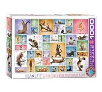 Rompecabezas de 1000 Piezas de Yoga Cats