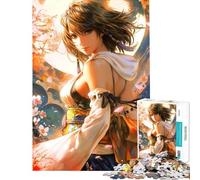 Rompecabezas de 1000 Piezas de Yuna de Final Fantasy X Ayuda a ejercitar el Cerebro Actividades Familiares Juego práctico para Mayores de 14 años Juego de Rompecabezas Incluido (38x52cm)