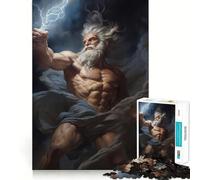 Rompecabezas de 1000 Piezas de Zeus de la mitología Griega para Adolescentes Estimula la Mente Divertido Cierre Seguro Sin Piezas Sueltas Una Forma entretenida de Pasar el Tiempo Libre (38x26cm)