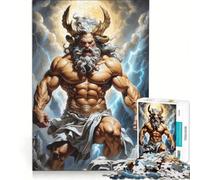 Rompecabezas de 1000 Piezas de Zeus para Adolescentes Juguete Educativo decoración para el hogar con póster y Hoja de Preguntas a Juego 38x26cm